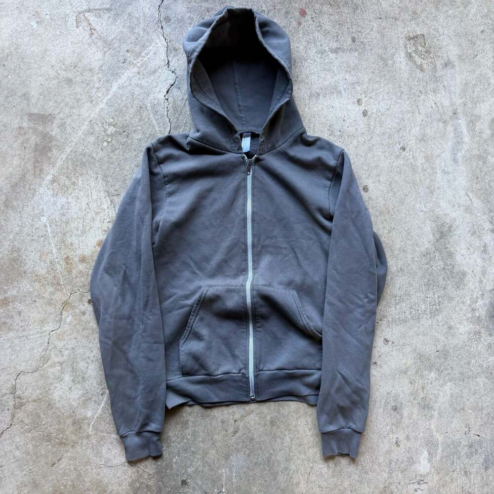Blank Grey Zip Up hoodie - Picture 6 of 6